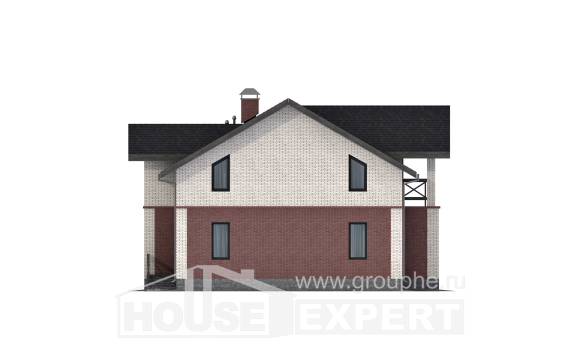 160-014-Л Проект двухэтажного дома, экономичный коттедж из керамзитобетонных блоков, Алма-Ата