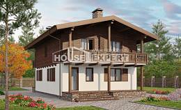 150-016-Л Проект двухэтажного дома с мансардой, скромный дом из теплоблока Тараз, House Expert
