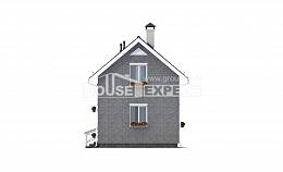 045-001-П Проект двухэтажного дома мансардой, современный коттедж из поризованных блоков, Атырау