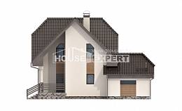 150-001-Л Проект двухэтажного дома с мансардой, гараж, экономичный домик из пеноблока, Туркестан