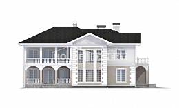 340-002-П Проект двухэтажного дома и гаражом, классический домик из кирпича Актобе, House Expert