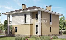 180-015-Л Проект двухэтажного дома, бюджетный дом из керамзитобетонных блоков Туркестан, House Expert