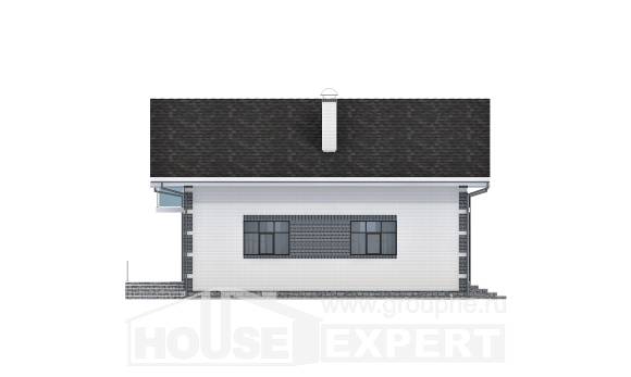 180-001-П Проект двухэтажного дома с мансардой и гаражом, компактный дом из пеноблока, Атырау