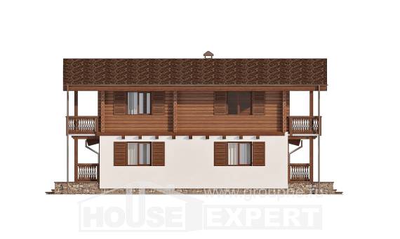 200-011-П Проект двухэтажного дома мансардой, простой домик из теплоблока Туркестан, House Expert