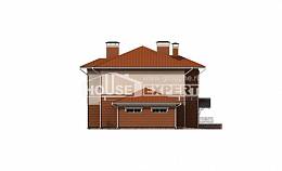 285-001-Л Проект двухэтажного дома, гараж, классический коттедж из кирпича, Кокшетау