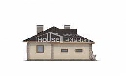 130-006-Л Проект одноэтажного дома и гаражом, доступный дом из теплоблока Атырау, House Expert