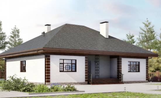 135-003-П Проект одноэтажного дома, небольшой домик из газобетона Павлодар | Проекты домов от House Expert