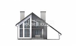 170-009-Л Проект двухэтажного дома с мансардным этажом, гараж, современный загородный дом из поризованных блоков, Костанай