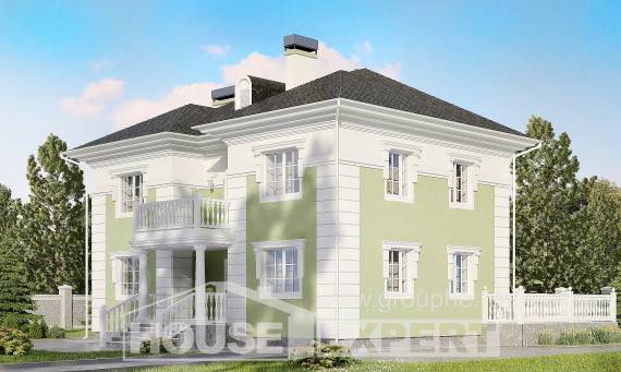 155-005-П Проект двухэтажного дома, бюджетный загородный дом из газобетона, Тараз