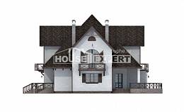 350-001-Л Проект двухэтажного дома мансардой, гараж, красивый дом из арболита Актобе, House Expert