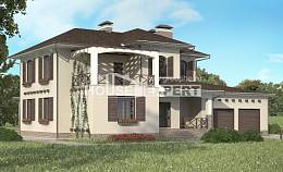 285-002-П Проект двухэтажного дома и гаражом, уютный дом из кирпича Темиртау, House Expert