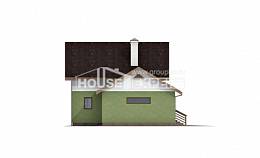 120-002-П Проект двухэтажного дома с мансардой и гаражом, бюджетный загородный дом из газобетона, Экибастуз