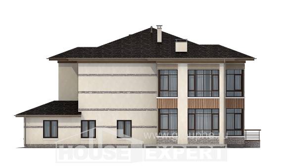 345-001-П Проект двухэтажного дома, большой коттедж из блока, Караганда