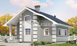 115-001-Л Проект двухэтажного дома с мансардным этажом, скромный коттедж из газосиликатных блоков Алма-Ата, House Expert