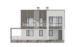 150-017-П Проект двухэтажного дома, компактный загородный дом из газосиликатных блоков, Актау