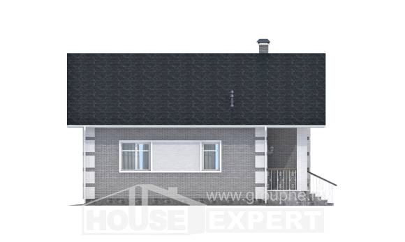 115-001-Л Проект двухэтажного дома с мансардой, бюджетный загородный дом из теплоблока, Талдыкорган
