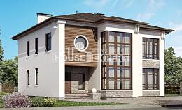 300-005-П Проект двухэтажного дома, классический коттедж из кирпича, Павлодар