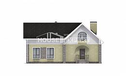 150-012-П Проект двухэтажного дома с мансардным этажом, красивый домик из газобетона, Рудный