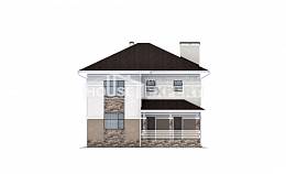 150-014-П Проект двухэтажного дома, бюджетный коттедж из поризованных блоков Уральск, House Expert