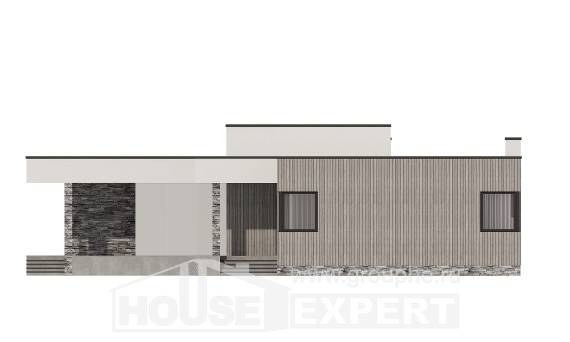 175-001-Л Проект одноэтажного дома, недорогой загородный дом из газосиликатных блоков, Жанаозен