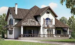 350-001-Л Проект двухэтажного дома с мансардой и гаражом, красивый домик из керамзитобетонных блоков Костанай, House Expert