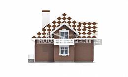 155-003-Л Проект двухэтажного дома с мансардой, гараж, красивый дом из теплоблока Шымкент, House Expert