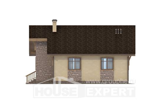 080-002-П Проект одноэтажного дома, экономичный загородный дом из пеноблока Костанай, House Expert