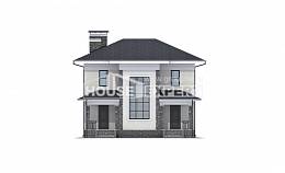 155-011-П Проект двухэтажного дома, экономичный домик из пеноблока Туркестан, House Expert