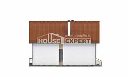 170-009-П Проект двухэтажного дома мансардой, гараж, простой коттедж из твинблока, House Expert
