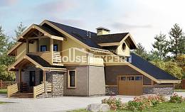 180-011-П Проект двухэтажного дома мансардой, гараж, бюджетный домик из пеноблока Кокшетау, House Expert