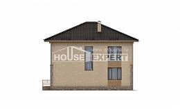 170-005-Л Проект двухэтажного дома, простой домик из бризолита Туркестан, House Expert