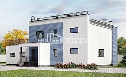 180-012-Л Проект двухэтажного дома, гараж, простой коттедж из кирпича Жанаозен, House Expert