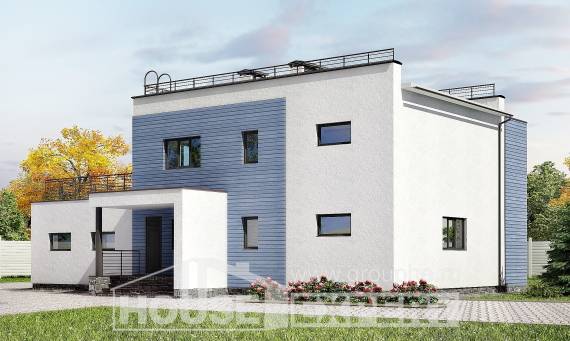 180-012-Л Проект двухэтажного дома и гаражом, классический домик из кирпича Астана, House Expert