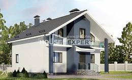 150-005-П Проект двухэтажного дома с мансардой, бюджетный домик из арболита Костанай, House Expert
