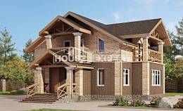 160-014-П Проект двухэтажного дома, доступный загородный дом из блока Алма-Ата, House Expert