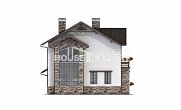 200-005-П Проект двухэтажного дома, гараж, просторный коттедж из арболита Актау, House Expert