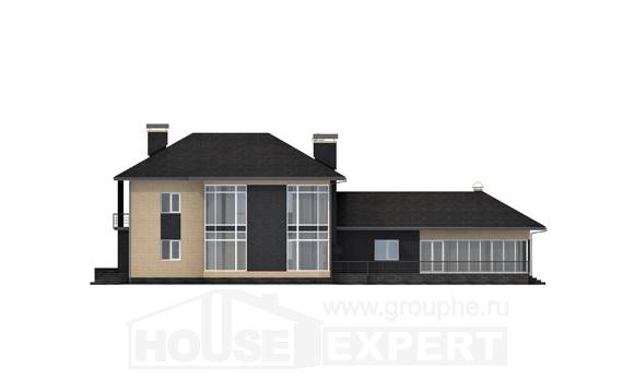 305-003-Л Проект двухэтажного дома, просторный загородный дом из арболита, House Expert
