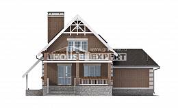 200-009-Л Проект трехэтажного дома мансардой, гараж, уютный домик из теплоблока, House Expert