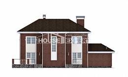 180-006-Л Проект двухэтажного дома и гаражом, средний домик из кирпича, Усть-Каменогорск