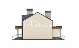 150-015-П Проект двухэтажного дома мансардный этаж и гаражом, небольшой загородный дом из теплоблока, House Expert