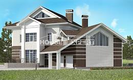 410-001-П Проект двухэтажного дома и гаражом, огромный коттедж из кирпича Шымкент, House Expert