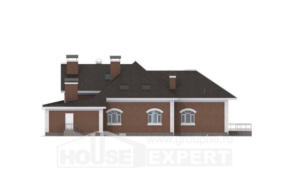 400-003-П Проект двухэтажного дома с мансардой, большой дом из керамзитобетонных блоков, Алма-Ата