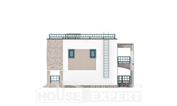 150-010-П Проект двухэтажного дома, компактный коттедж из кирпича, Усть-Каменогорск