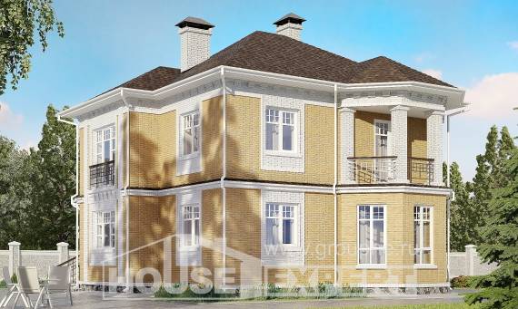 160-001-Л Проект двухэтажного дома, классический загородный дом из поризованных блоков Уральск, House Expert