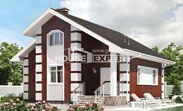 115-001-П Проект двухэтажного дома с мансардным этажом, недорогой коттедж из газобетона, Усть-Каменогорск