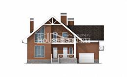 215-001-П Проект двухэтажного дома мансардный этаж, гараж, современный коттедж из блока Рудный, House Expert