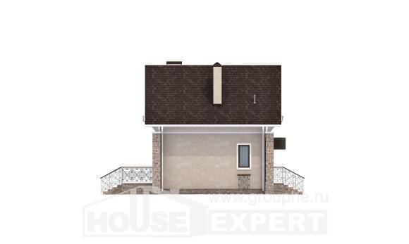 150-012-Л Проект двухэтажного дома с мансардой, классический дом из бризолита, Экибастуз
