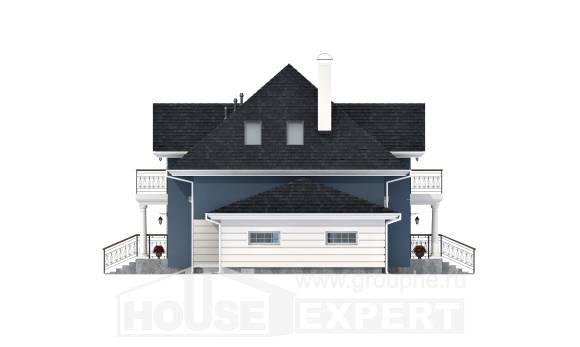 180-002-П Проект двухэтажного дома мансардный этаж и гаражом, уютный загородный дом из кирпича, Тараз