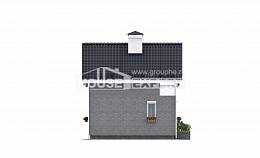 045-001-П Проект двухэтажного дома с мансардным этажом, крохотный домик из блока, Жанаозен
