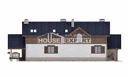 280-003-Л Проект двухэтажного дома с мансардой, гараж, классический загородный дом из пеноблока Актау, House Expert